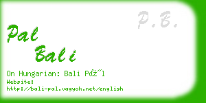 pal bali business card